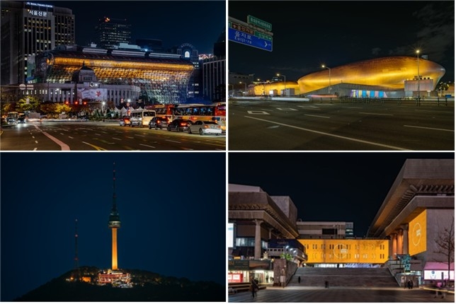 ▲ 2026년 서울색 모닝옐로우를 적용한 명소들 ⓒ서울시