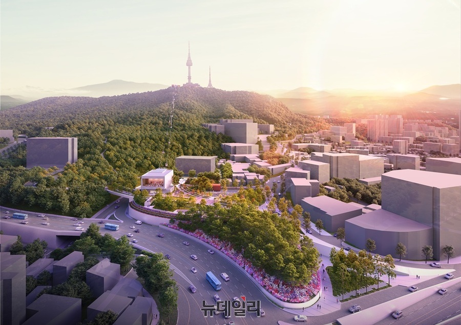 ▲ 서울 명동에서 남산 정상까지 연결하는 곤돌라 계획 조감도 ⓒ서울시