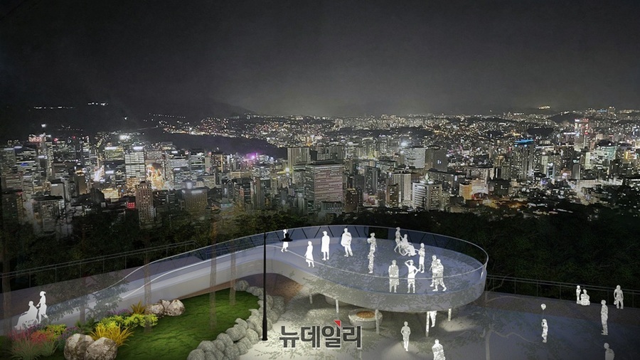 ▲ 남산 정상부에 설치될 360도 전망대 조감도 ⓒ서울시