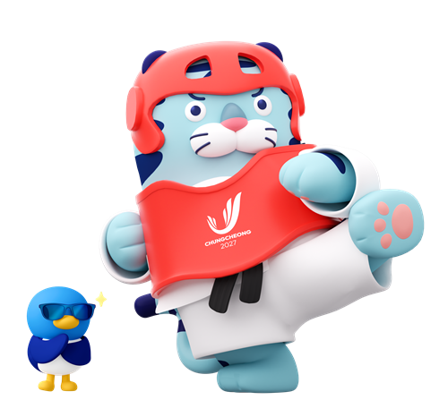 ▲ 2027 충청 U대회 장애인 태권도 마스코트.ⓒ2027 충청 U대회 조직위