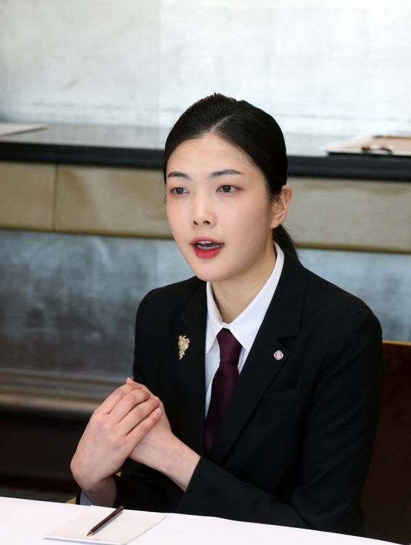 ▲ 롯데호텔 서울 ‘피에르 가니에르 서울’의 이다은 소믈리에ⓒ롯데호텔