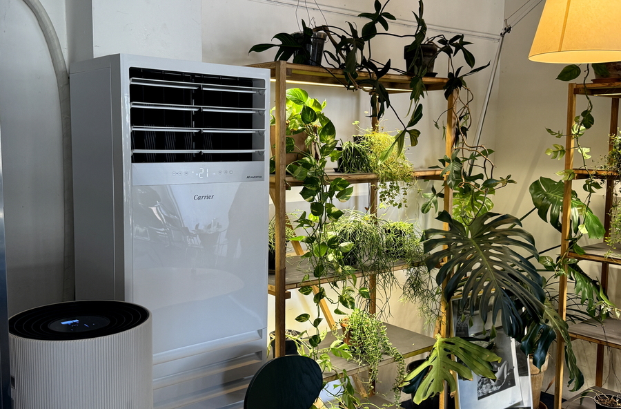 ▲ 냉난방기와 플랜태라어가 조화된 모습. ⓒ김재홍 기자