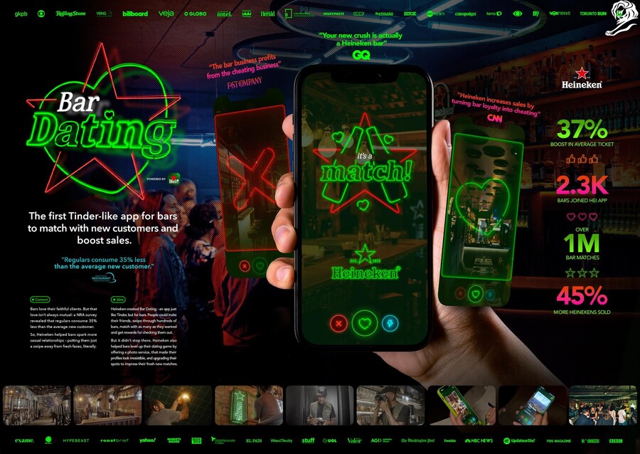 ▲ 바 데이팅 캠페인. ⓒ칸라이언즈