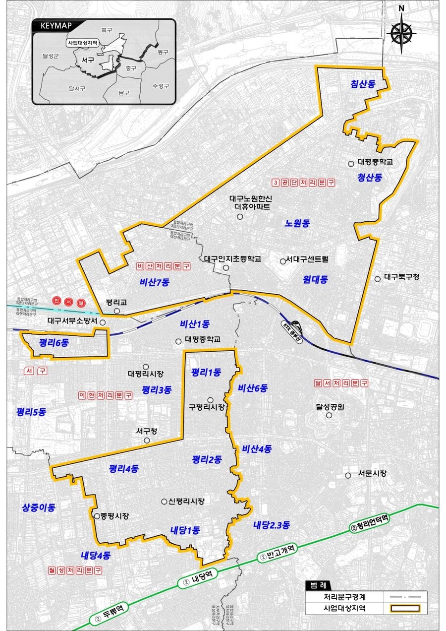▲ 달서천 5구역 위치도.ⓒ대구시