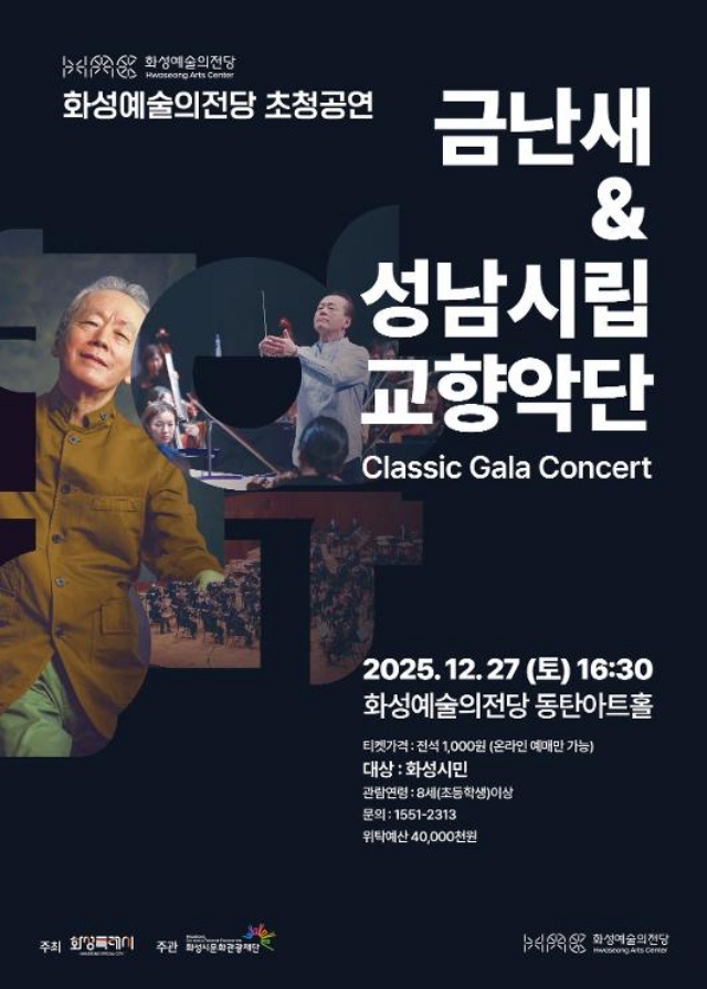 ▲ 금난새&성남시립교향악단 포스터ⓒ화성시 제공