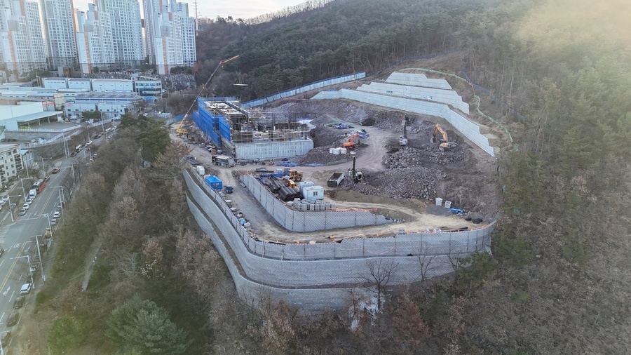 ▲ 달서중고 신축 공사 현장 전경.ⓒ달성군