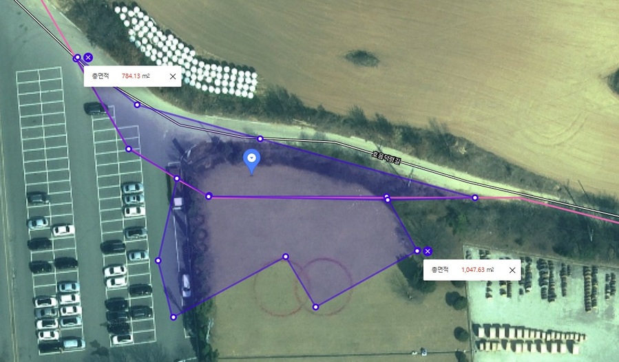 ▲ A전선이 산지관리법을 위반한 면적이  2필지, 총 1831.76㎡에 이른다.ⓒ독자제공