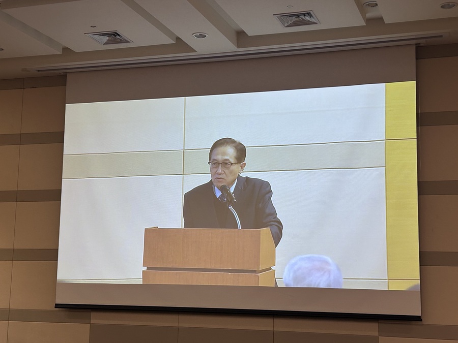 ▲ 박순재 알테오젠 대표가 8일 대전광역시 유성구 대전컨벤션센터에 개최된 임시 주주총회에서 설명하고 있다. ⓒ조희연 기자