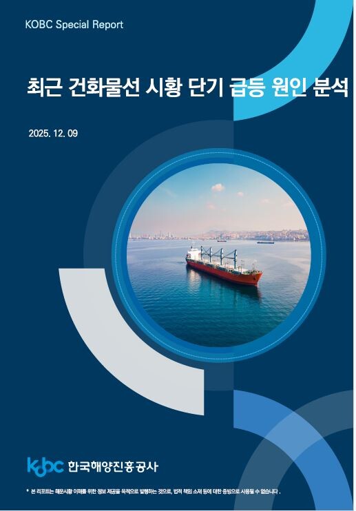▲ '최근 건화물선 시황 급등 원인 분석' 특집보고서. ⓒ한국해양진흥공사