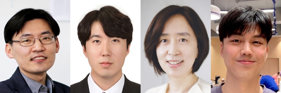 ▲ (좌측부터) DGIST 강준구 교수, 이벽송 석박사통합과정생, 성균관대학교 정소희 교수, 최만민 석박사통합과정생.ⓒDGIST