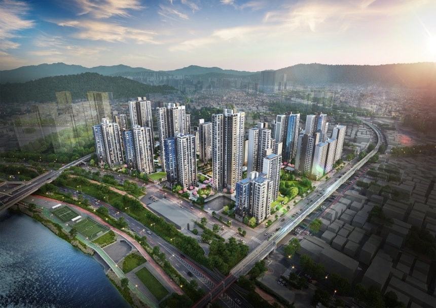 ▲ 서울 중화동 329-38 일대 모아타운 통합조감도. ⓒDL건설