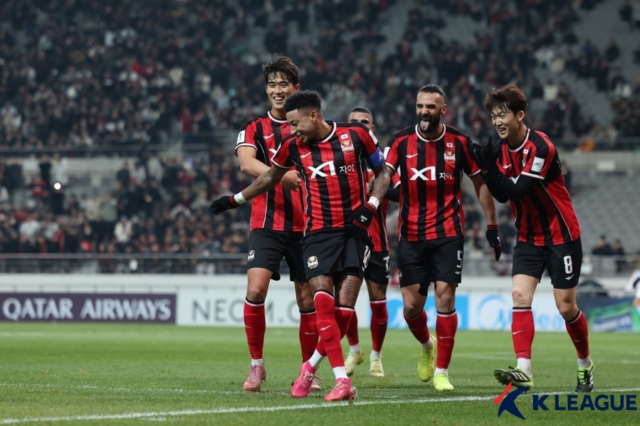 ▲ 서울의 린가드가 멜버른과 ACLE 6차전에서 골을 넣고 댄스 세리머니를 펼쳤다.ⓒ한국프로축구연맹 제공