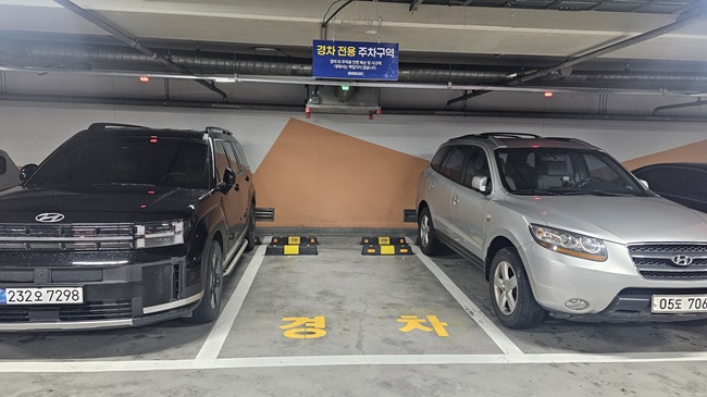▲ 공사는 지하도상가 주차장의 안전사고 예방을 위해 경차 전용 주차구역을 정비했다. ⓒ춘천도시공사