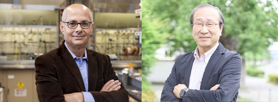 ▲ 오마르 M. 야기 교수(왼쪽)과 스스무 키타가와 교수.ⓒUC 버클리, 교토대 iCeMS 홈페이지