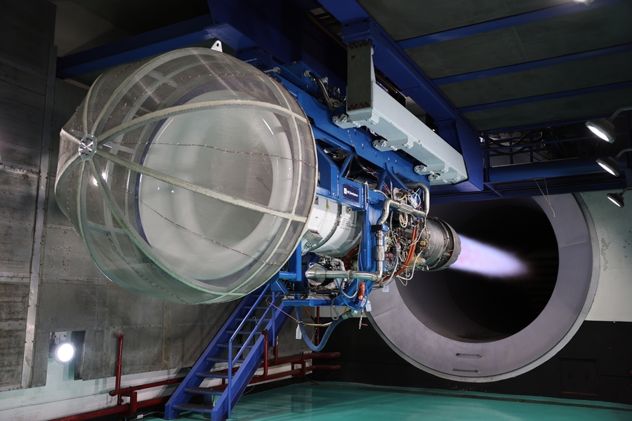 ▲ KF-21에 탑재되는 F414 엔진 시운전 테스트 ⓒ한화에어로스페이스