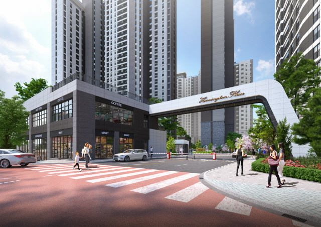 ▲ 해링턴 플레이스 진사 단지내 상가 투시도. ⓒ효성중공업