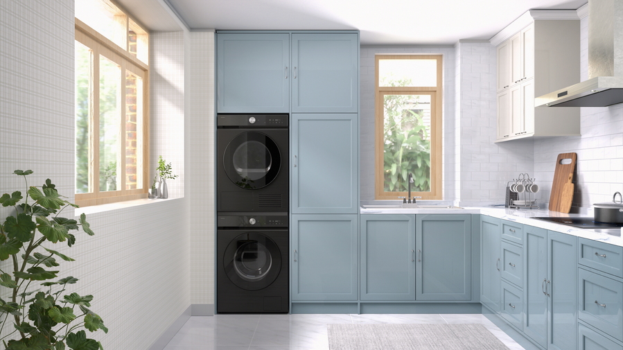 ▲ 삼성전자 고효율 세탁기와 건조기 라이프스타일 이미지 ⓒ삼성전자