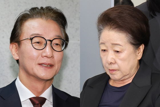 ▲ 전재수 더불어민주당 의원(왼쪽), 한학자 통일교 총재. ⓒ연합뉴스