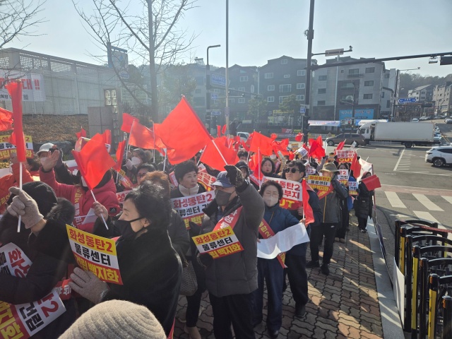 ▲ 동탄2 초대형 물류센터 건립 계획 반대집회 장면ⓒ오산시 제공