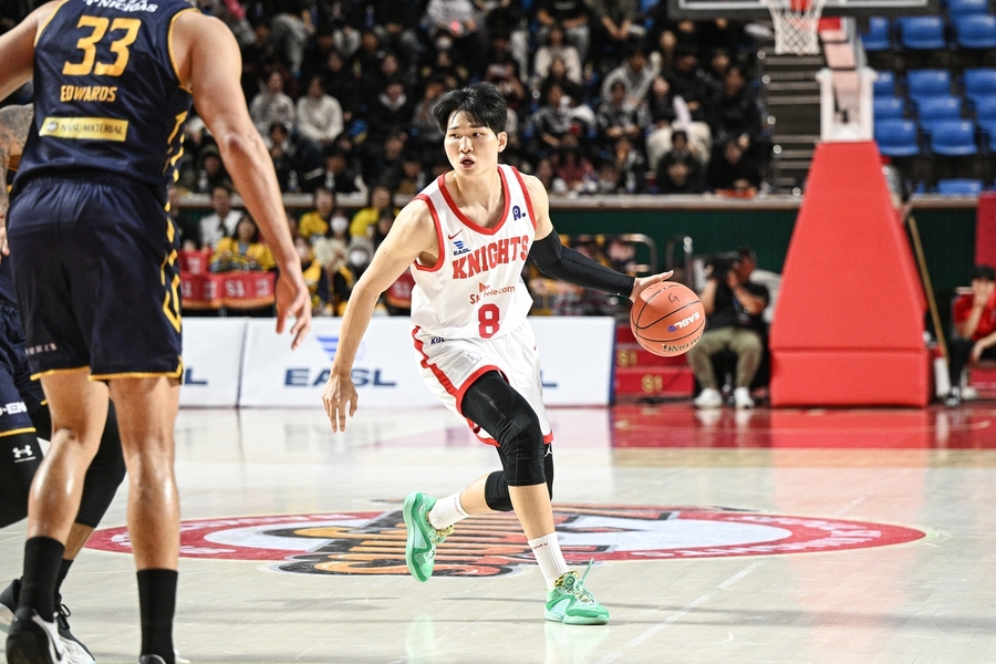 ▲ SK는 동아시아 지역 클럽대항전인 동아시아슈퍼리그(EASL)에서 2연승을 거두며 조 2위로 올라섰다.ⓒEASL 제공