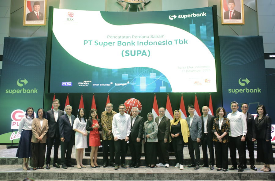 ▲ 카카오뱅크 투자 '슈퍼뱅크'가 인니 증권거래소에 상장했다. ⓒ카카오뱅크