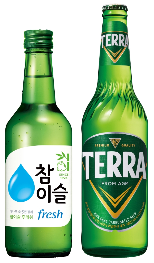 ▲ 참이슬, 테라ⓒ하이트진로