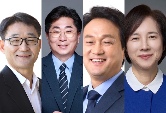 ▲ (왼쪽부터)박효진 경기교육연대 상임대표, 성기선 가톨릭대학교 교직과 교수, 안민석 전 국회의원, 유은혜 전 장관. ⓒ뉴데일리 DB