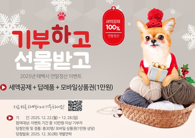 ▲ 2025 태백 고향사랑 응원 이벤트 홍보물. ⓒ태백시