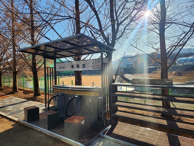 ▲ 세족시설. ⓒ영월군