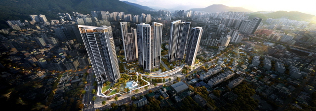 ▲ 부산 온천5구역 재개발 조감도. ⓒHDC현대산업개발