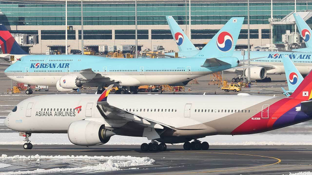 ▲ 대한항공-아시아나항공 항공기. ⓒ연합뉴스