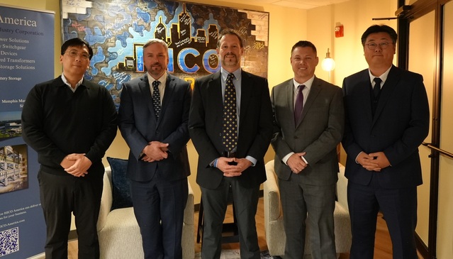 ▲ 올해의 자랑스러운 효성인상 수상자 5인 (좌측부터 브랜든 김PM, 알렉스 에버트PL, 빈스 키오도상무, 라이언 번스PL, 김형규PL) ⓒ효성그룹