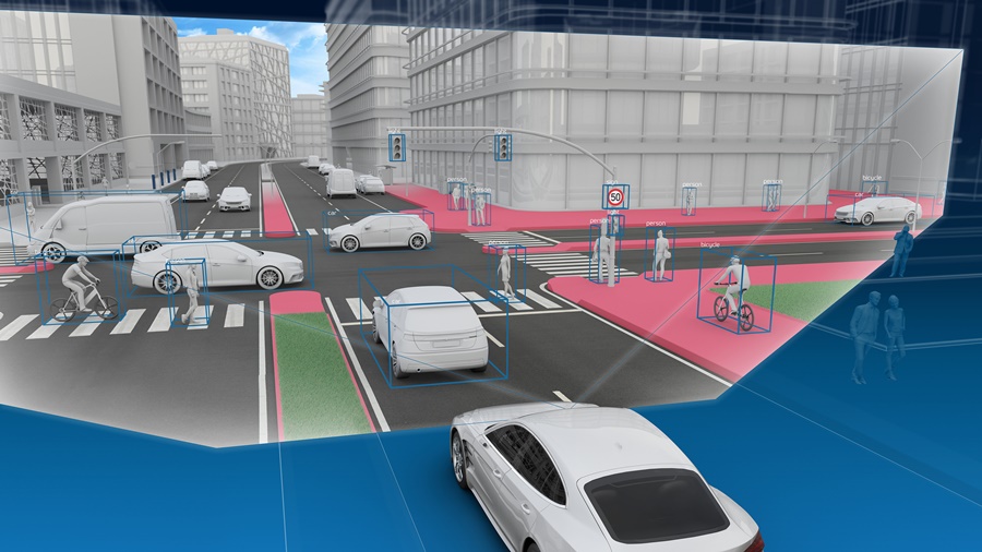 ▲ ADAS(첨단 운전자 보조 시스템) 개념 이미지ⓒ삼성전자