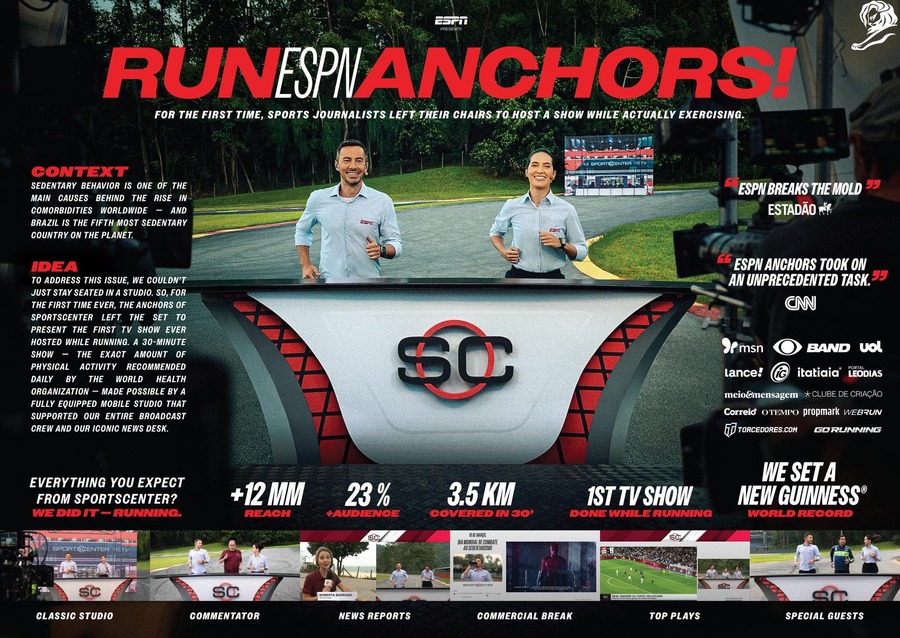 ▲ 달려라, ESPN 앵커(Run, ESPN Anchors!). ⓒCANNES LIONS