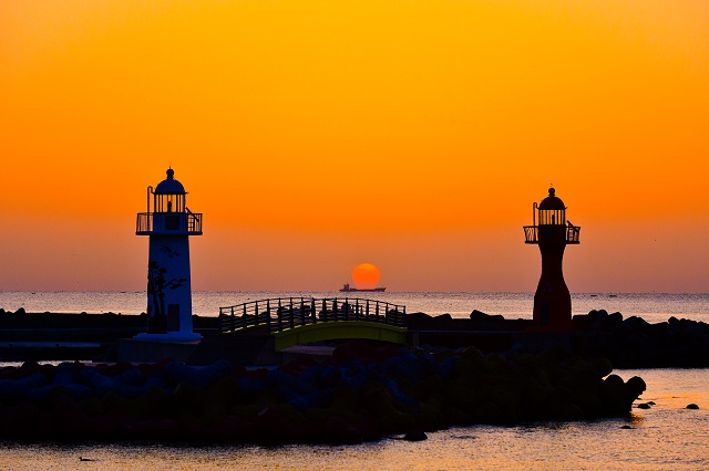 ▲ 울진 동해안 일출 명소 전경.ⓒ울진군