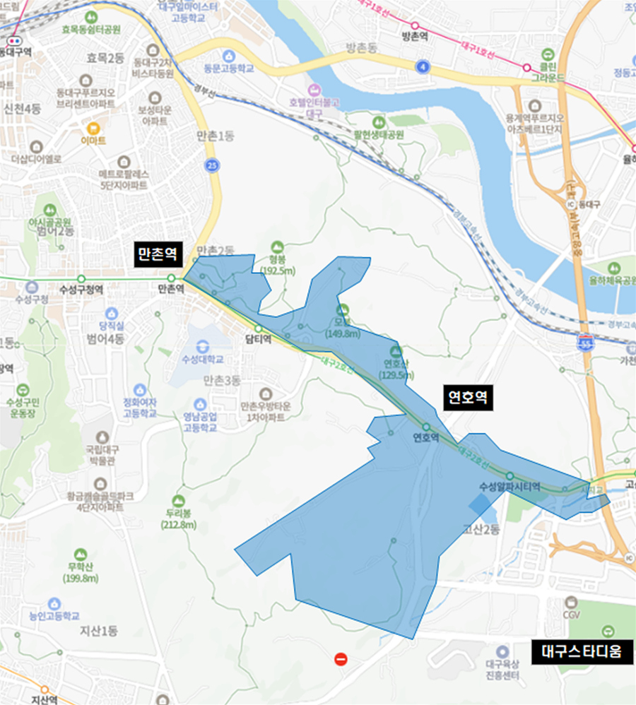 ▲ 위치도.ⓒ대구시
