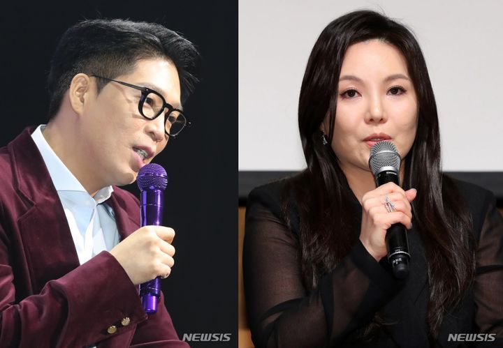 ▲ 래퍼 겸 프로듀서 MC몽과 차가원 피아크그룹 회장. ⓒ뉴시스