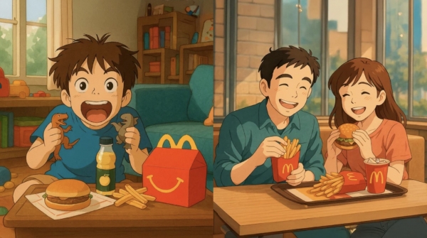 ▲ 맥도날드 멕시코가 공식 페이스북에 올린 '지브리 스타일' 이미지. ©맥도날드 멕시코