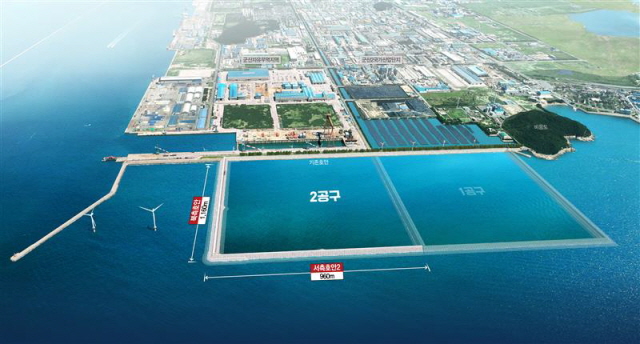 ▲ 군산항 제2준설토투기장 2공구 축조공사 위치도. ⓒ동부건설