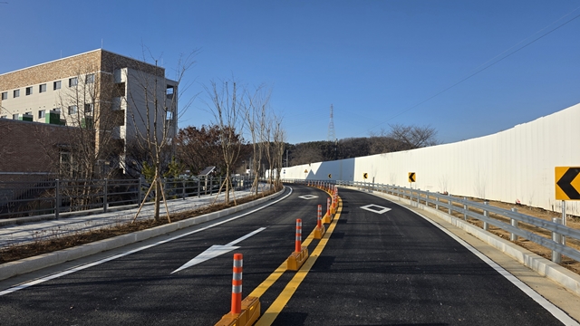 ▲ 새롭게 개설된 처인구 이동 중3-2호서 도로 전경. ⓒ용인시 제공