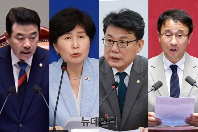 ▲ (왼쪽부터. 가나다 순) 박정·백혜련·진성준·한병도 더불어민주당 의원. ⓒ뉴데일리DB