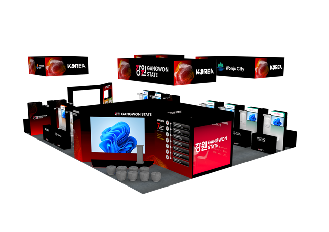 ▲ 통합강원관 부스 전경. ⓒ원주의료기기산업진흥원