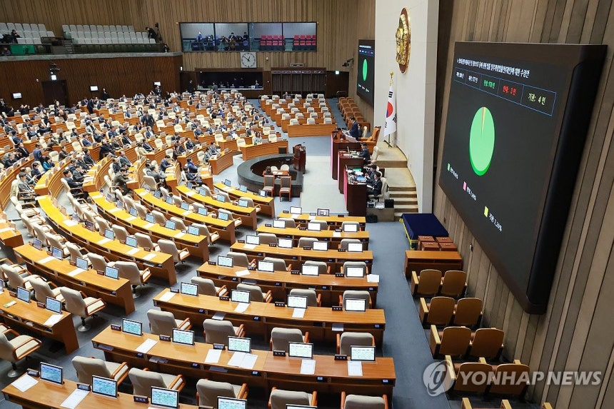 ▲ 정보통신망법 개정안 통과 당시 국회 본회의장 ⓒ연합뉴스