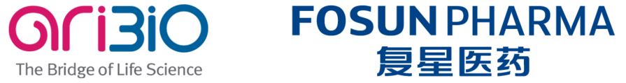 ▲ 아리바이오(왼쪽)와 푸싱제약 로고. ⓒ각 사