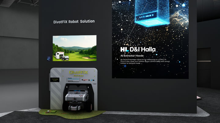 ▲ 골프장 보수로봇 '디봇픽스'. ⓒHL디앤아이한라