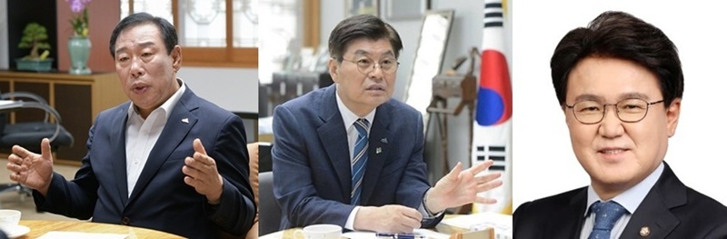 ▲ 오는 6월 치러질 지방선거를 앞두고 세종시장 선거 출마 예상자. 좌측부터 국민의힘 최민호 세종시장. 민주당 이춘희 전 세종시장, 조국혁신당 황운하 의원.ⓒ뉴데일리DB