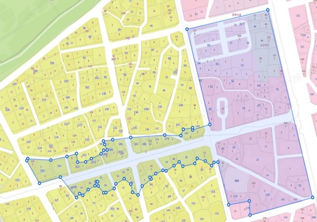 ▲ 행리단길 일원 지역상생구역 구역도. ⓒ수원시 제공