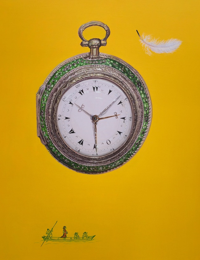 ▲ 조현애, Unknown Time, 100×80cm, Acrylic on&swarovski on Canvas, 2025.ⓒ세종대