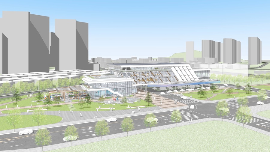 ▲ 달성군 구지복합문화센터 설계 공모 당선작 조감도(㈜종합건축사사무소 창).ⓒ달성군