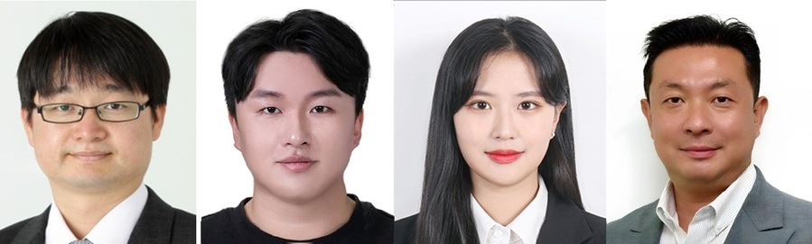 ▲ 연구팀. 왼쪽부터 성균관대 백정민 교수, 김도헌, 박지영 석박통합과정생, KIST 홍석원 박사.ⓒ성균관대